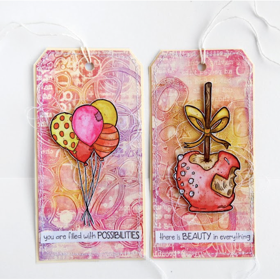 Carabelle Studio LOVE APPLE A7 Cling Stamps sa70190 tag