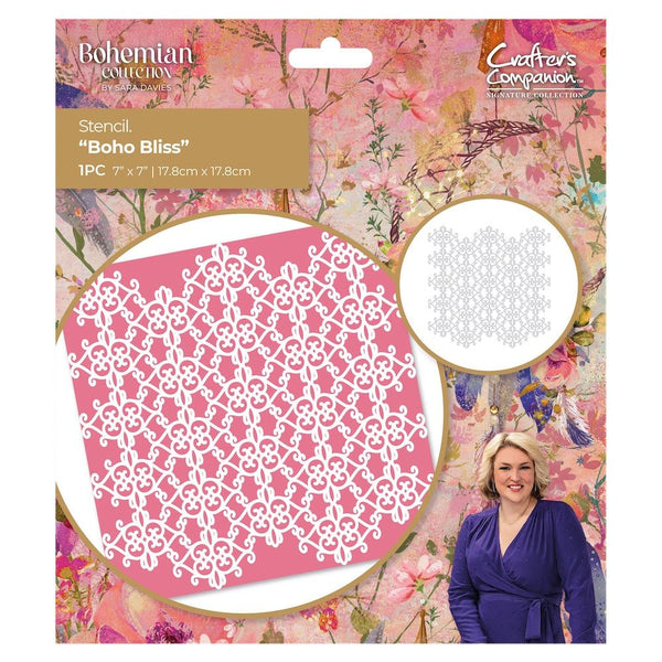 Sara Signature Bohemian Stencil - Blossoming Mandala Crafter's Companion