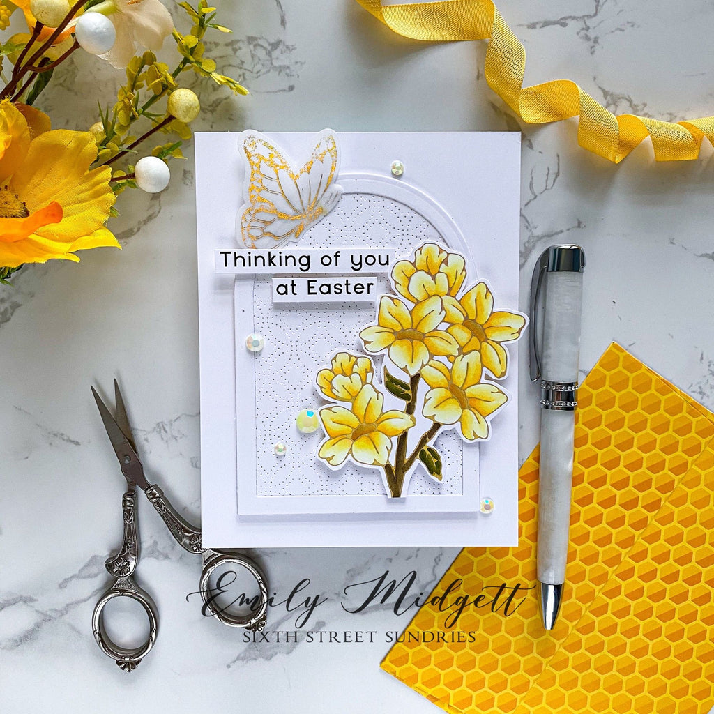 Simon Says Stamp Spring Florals Hot Foil Plate ssfp014 Floral Easter Card | color-code:ALT03