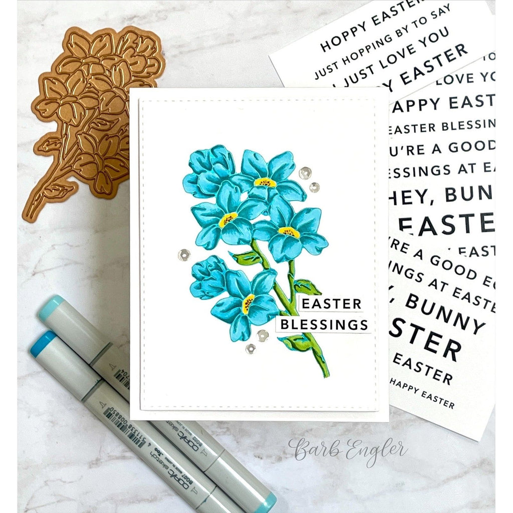 Simon Says Stamp Spring Florals Hot Foil Plate ssfp014 Floral Easter Card | color-code:ALT05