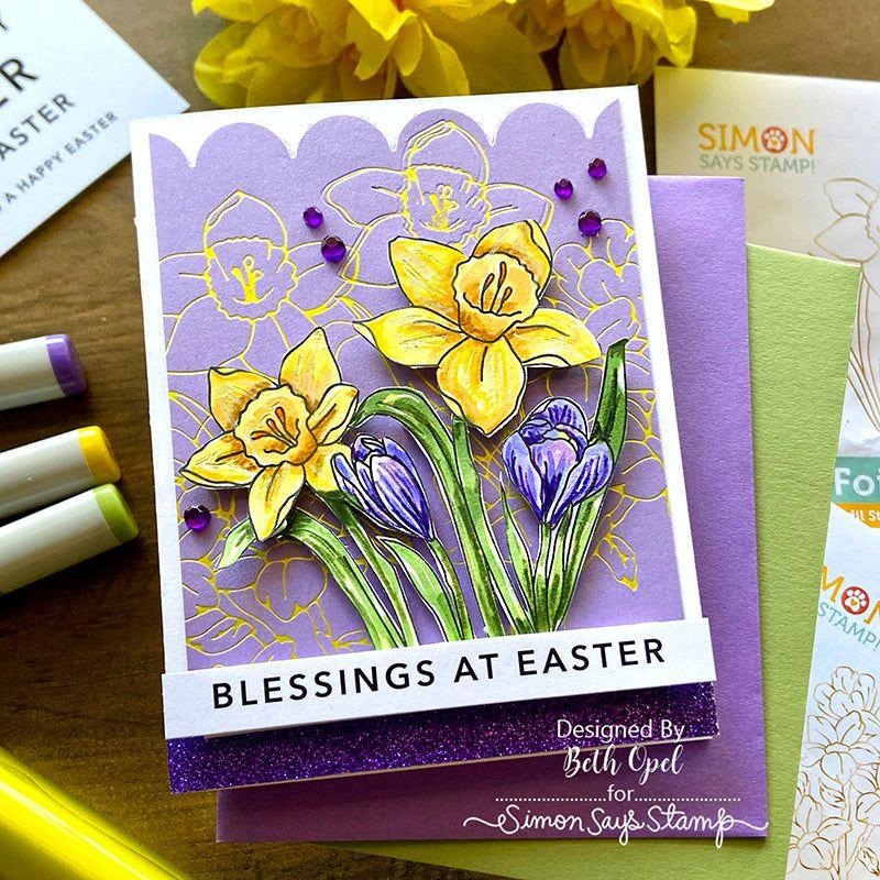 Simon Says Stamp Spring Florals Hot Foil Plate ssfp014 Floral Easter Card | color-code:ALT10