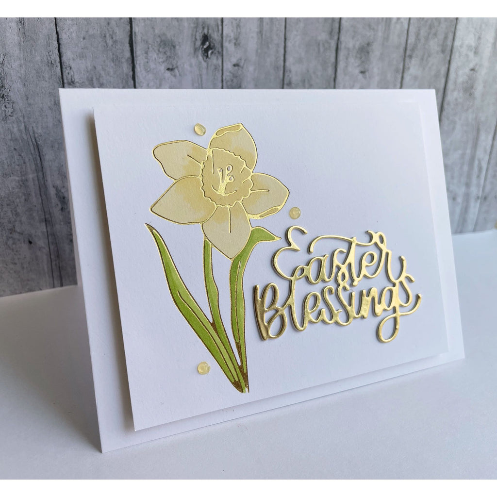 Simon Says Stamp Daffodil Stem Hot Foil Plate ssfp015 Daffodil Card | color-code:ALT02