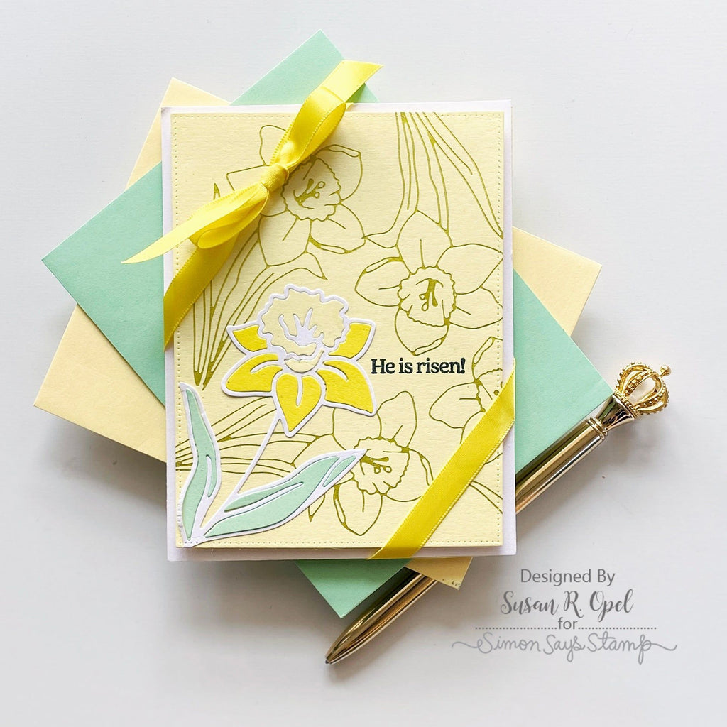 Simon Says Stamp Daffodil Stem Hot Foil Plate ssfp015 Daffodil Card | color-code:ALT03