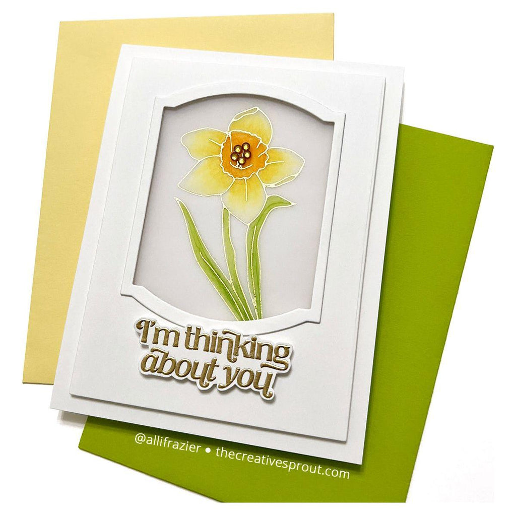 Simon Says Stamp Daffodil Stem Hot Foil Plate ssfp015 Daffodil Card | color-code:ALT05