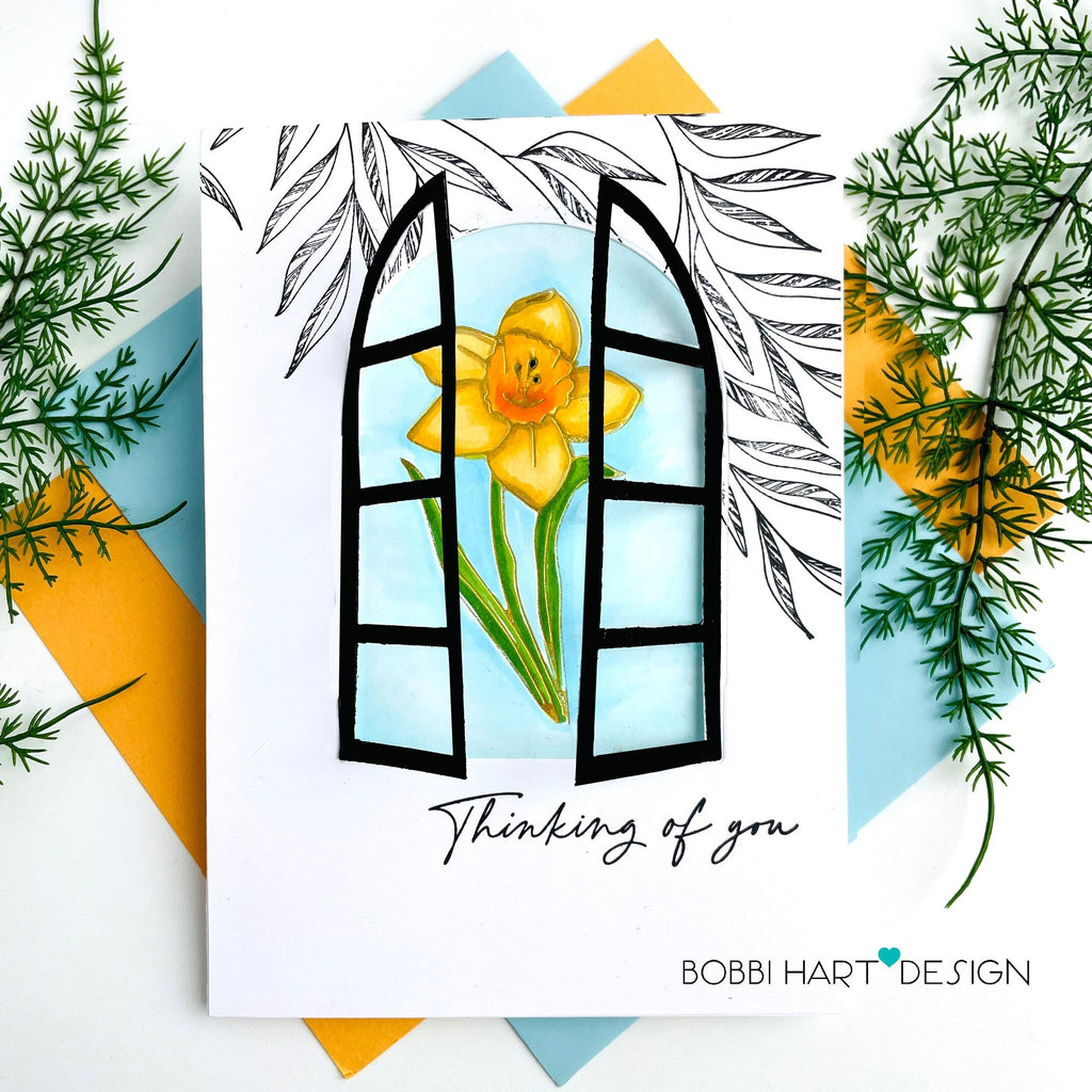 Simon Says Stamp Daffodil Stem Hot Foil Plate ssfp015 Daffodil Card | color-code:ALT06