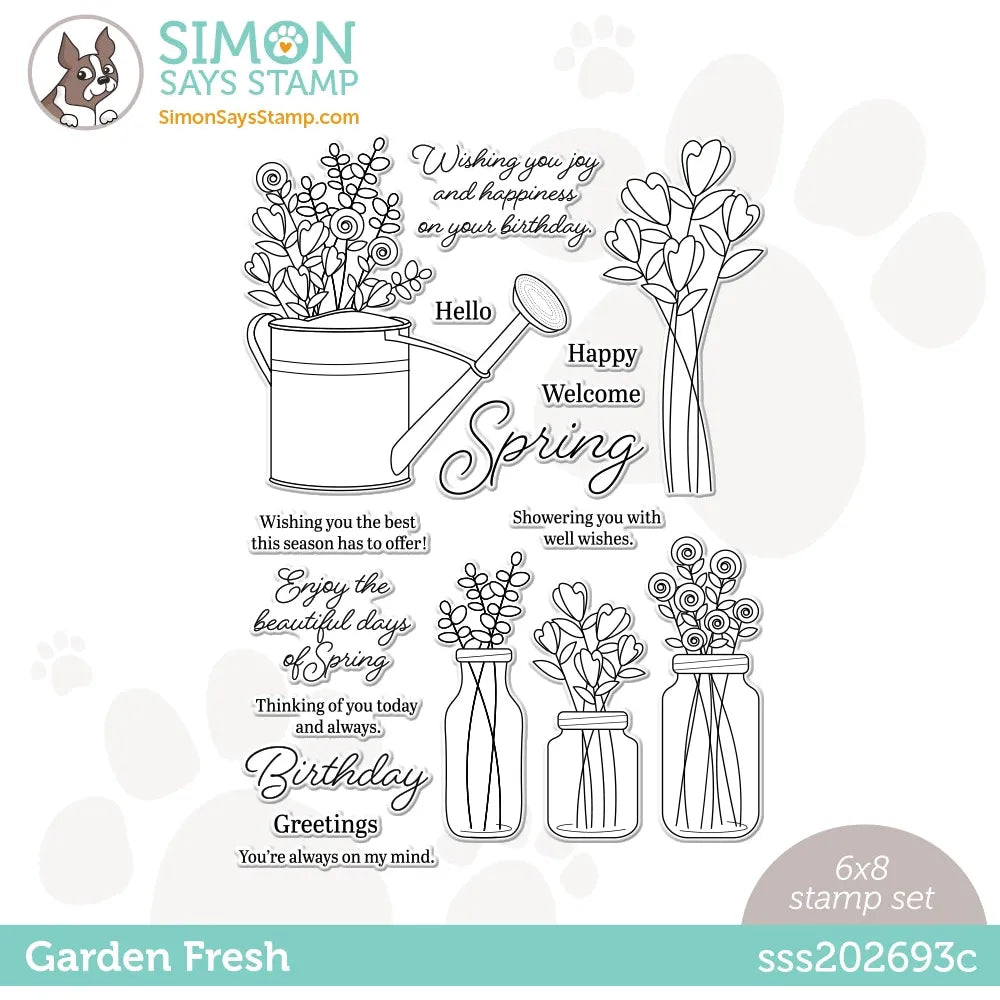 Simon Says Clear Stamps Garden Fresh sss202693c Beautiful Days