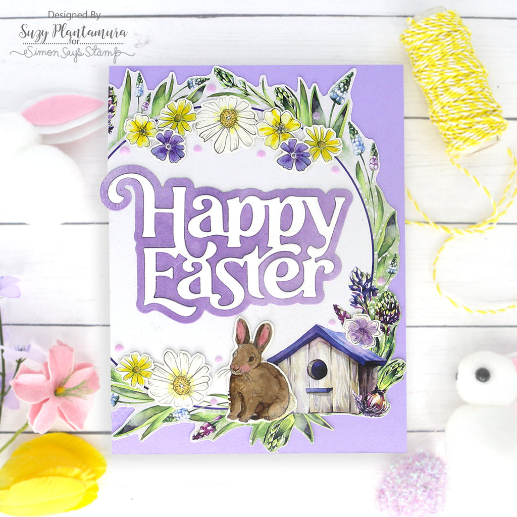 Simon Says Stamp FANCY HAPPY EASTER Wafer Dies sssd112810 Easter Card | color-code:ALT04