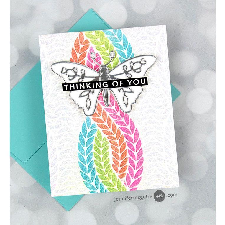 Simon Says Stamp Rose Winged Butterfly Wafer Die sssd112825 Butterfly Thinking of You Card | color-code:ALT05