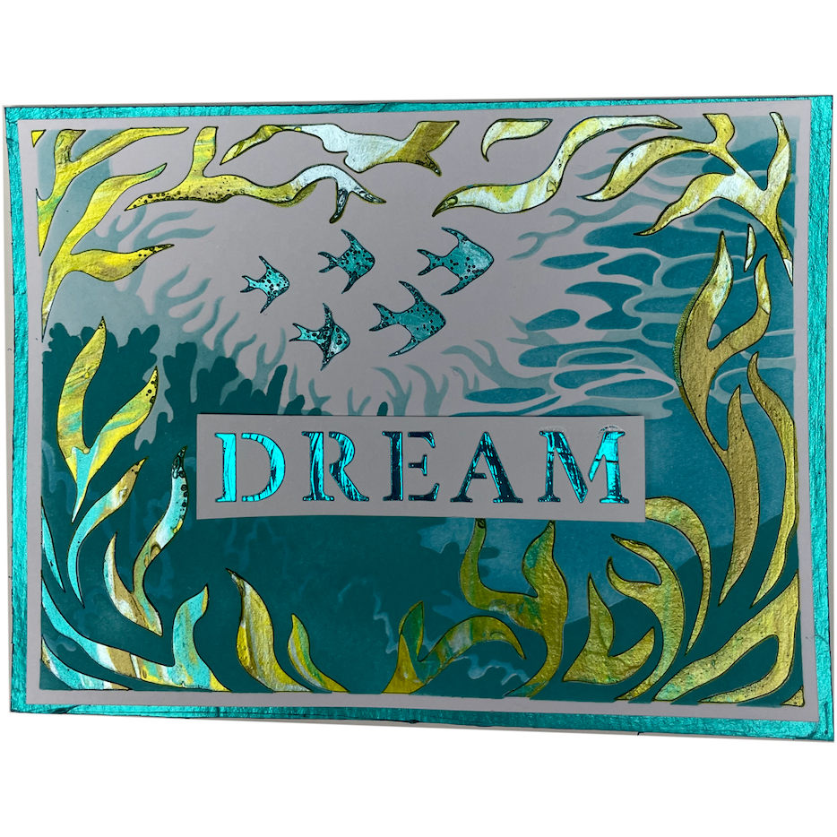 The Crafter's Workshop A2 Layered Sea Paradise Stencil tcw6035 dream