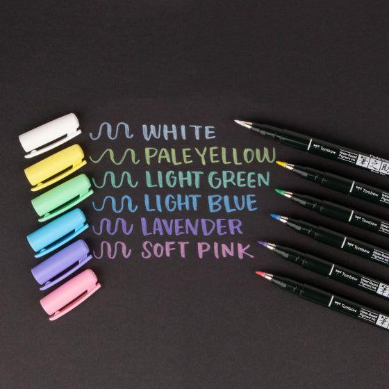 Tombow Fudenosuke Pastel Brush Pens 56448