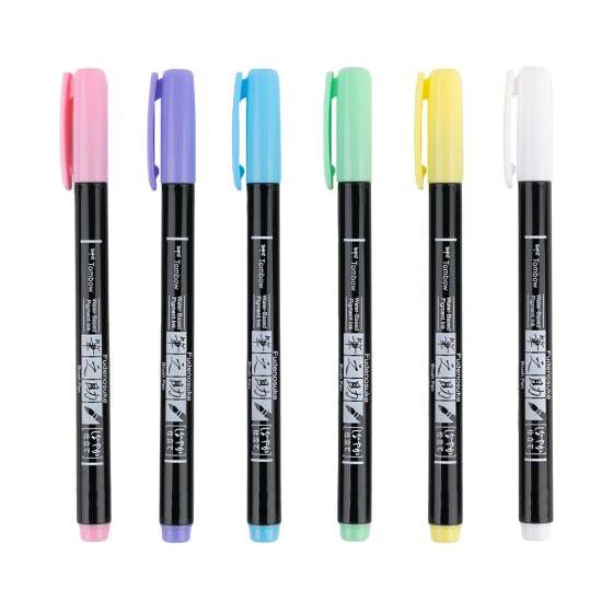 Tombow Fudenosuke Pastel Brush Pens 56448