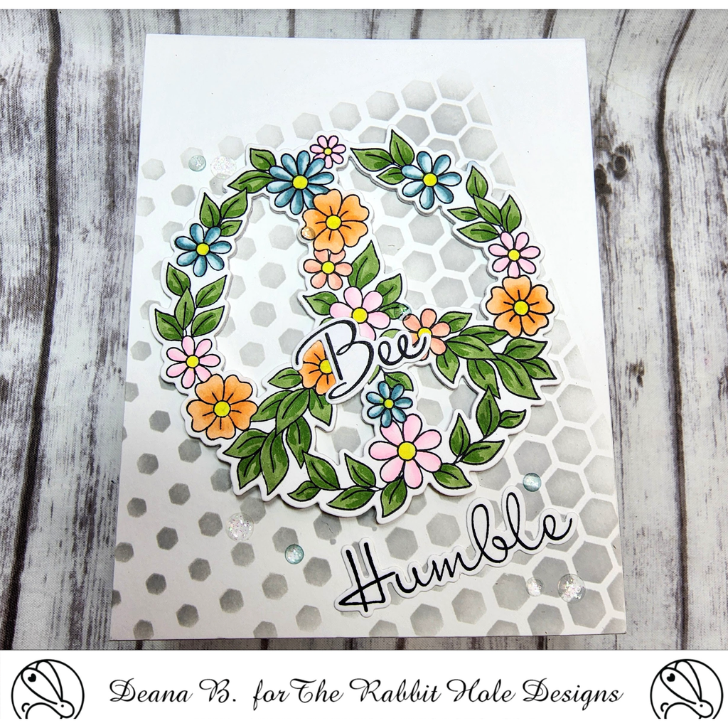 The Rabbit Hole Designs Peaceful Bees Dies TRH-191D Bee Humble