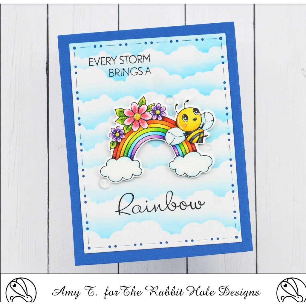 The Rabbit Hole Designs Sunny Days and Rainbow Clear Stamps TRH-193 rainbow