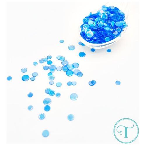 Trinity Stamps High Tide Confetti Embellishment Box tsb-381 Iridescent Translucent Blue Mix