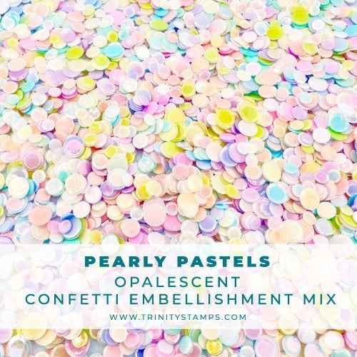 Trinity Stamps Pearly Pastels Confetti Embellishment Box tsb-391