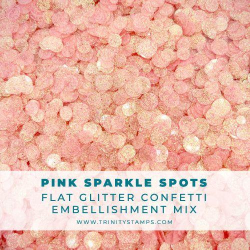 Trinity Stamps Pink Sparkle Spots Flat Confetti Embellishment Box tsb-397