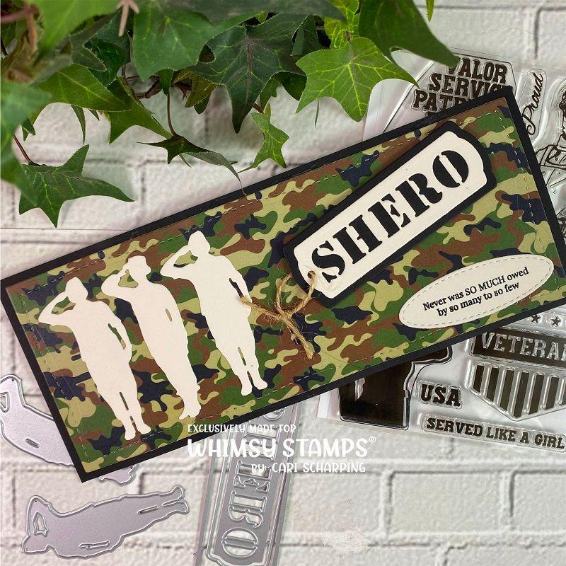 Whimsy Stamps Military Sheroes Dies WSD182 Shero